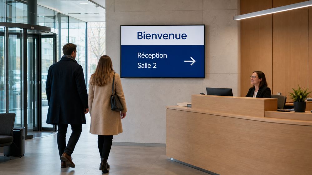 Illustration : Accueil visiteurs, secteur Entreprises