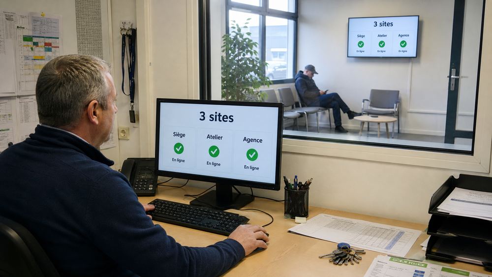 Illustration : Plusieurs sites, secteur Entreprises