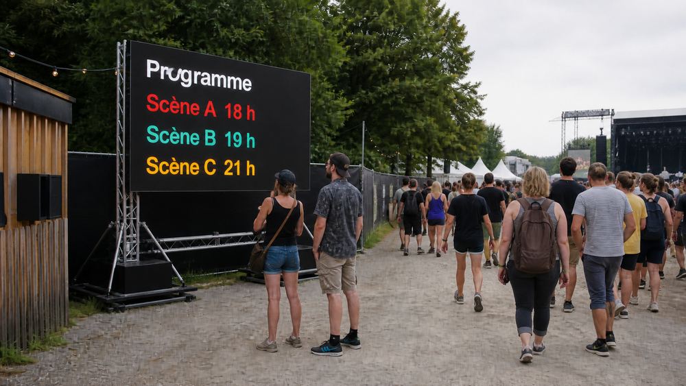 Illustration : Programme en temps réel, secteur Festivals