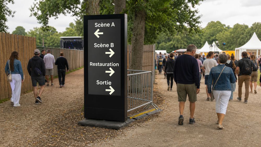 Illustration : Orientation & flux, secteur Festivals