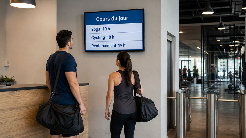 Illustration : Planning du jour, secteur Fitness & wellness