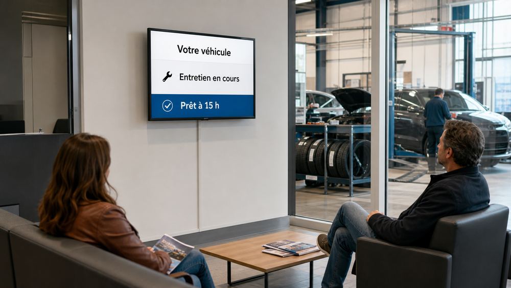 Illustration : Espace d'attente, secteur Garages & automobile