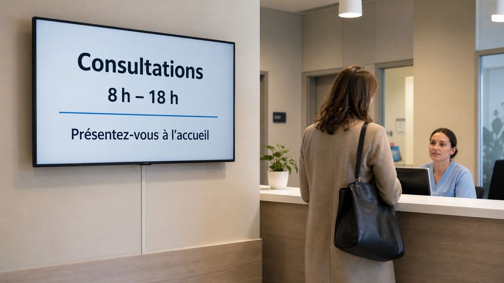 Illustration : Informations pratiques, secteur Médical & santé