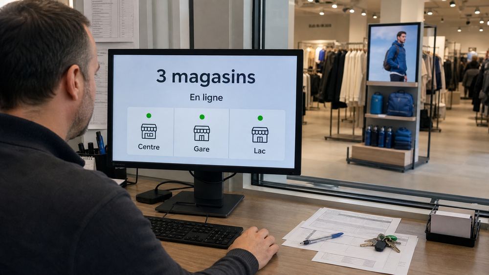Illustration : Réseau de magasins, secteur Retail