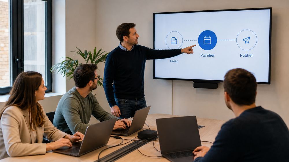 Formation d'une équipe à l'utilisation du logiciel de pilotage