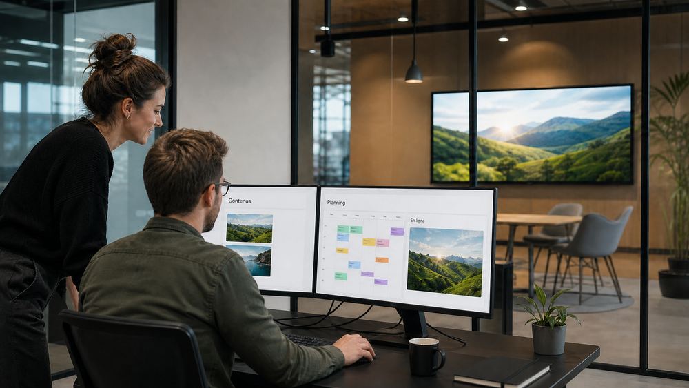 Pilotage des contenus et de la planification depuis le logiciel