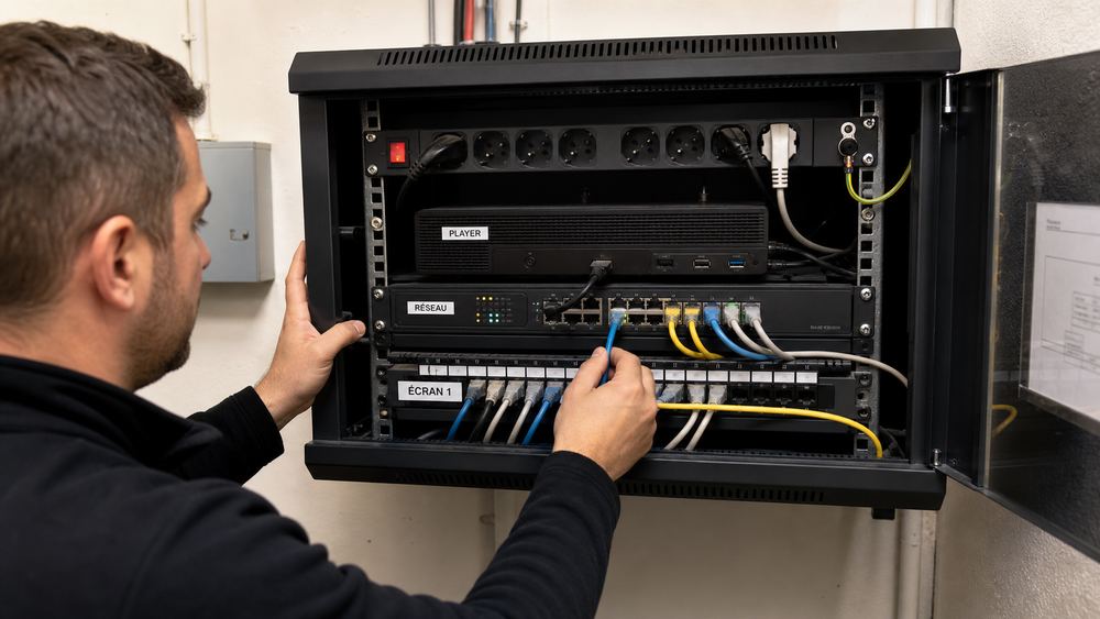 Player connecté assurant la diffusion et l'intégration réseau
